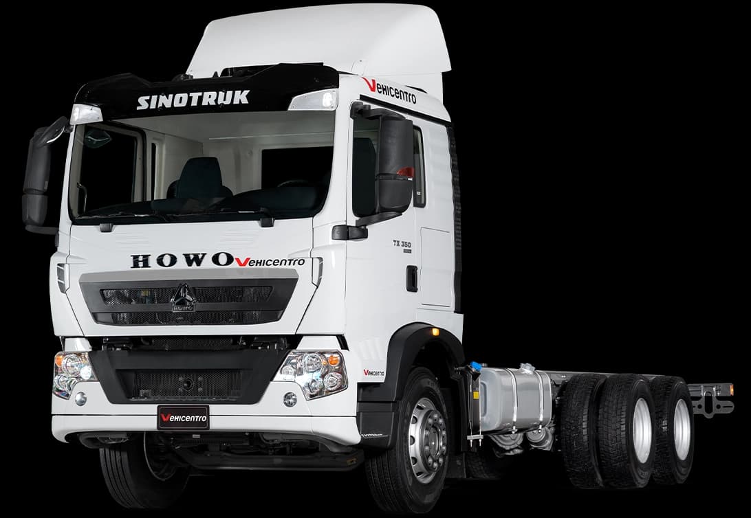 CAMIÓN TX 350 CHASIS LARGO 6X4 DOBLE TROQUE Howo Sinotruk serie TX 350 HP - 2.200 RPM HP 2025 imagen lateral