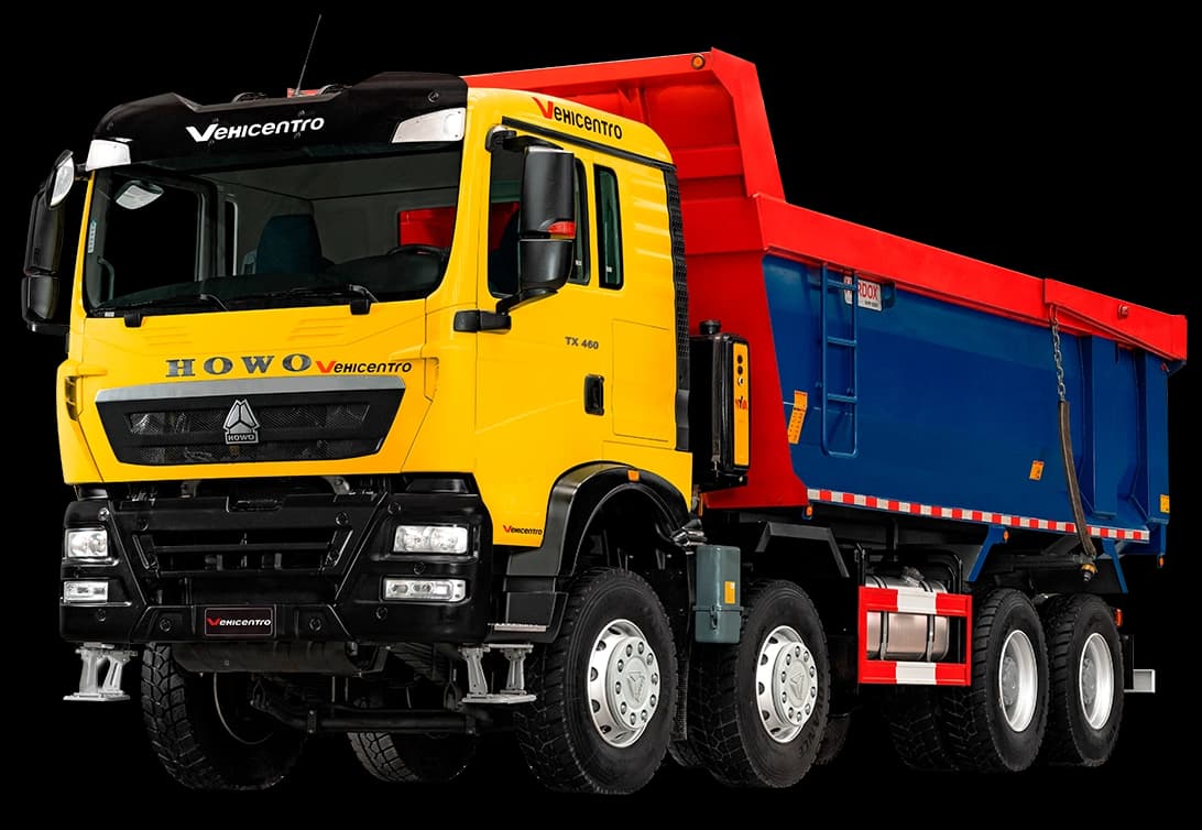 VOLQUETA TX 460 8x4 MT COMPLETA Howo Sinotruk serie TX 460 hp - 1900 rpm HP 2025 imagen lateral